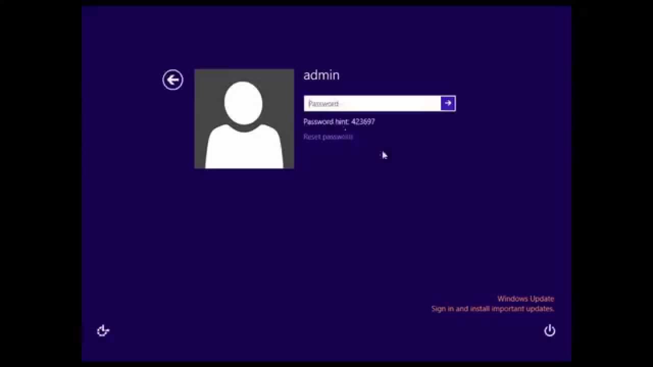 Get Administrator Password Windows 8